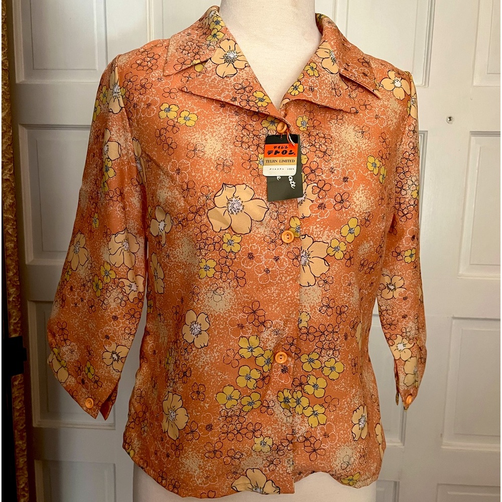 Dead-Stock Japanese Floral Blouse